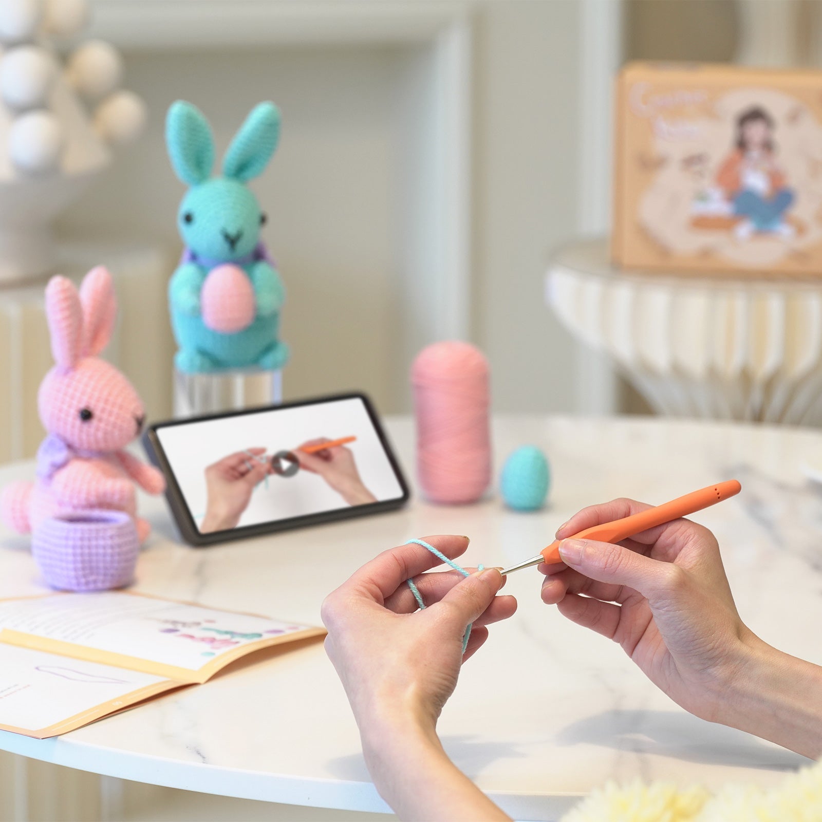 Rabbits Amigurumi DIY Crochet Kit Wizardi F07N8-M172