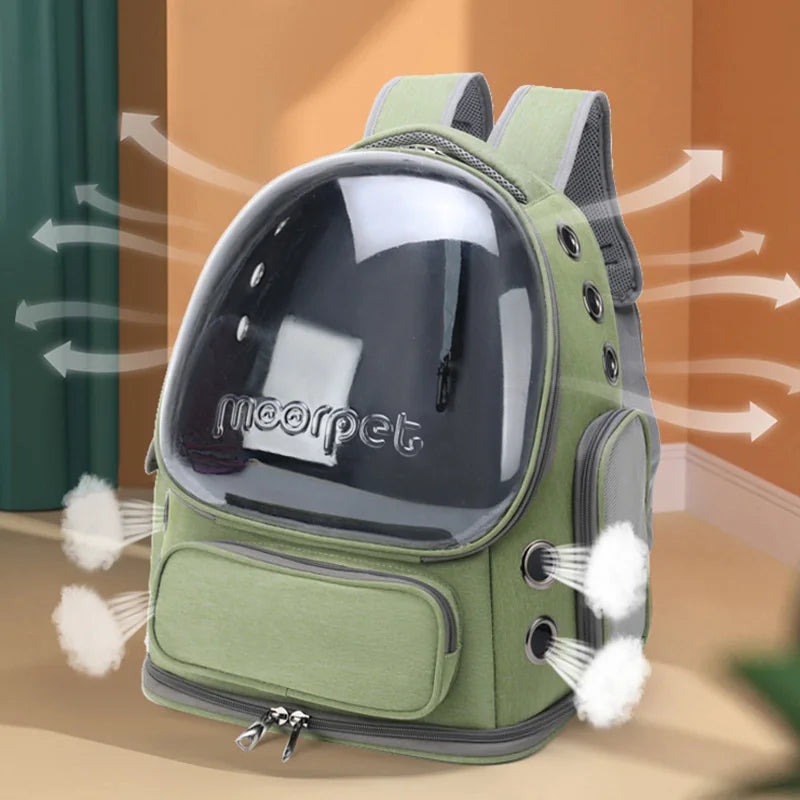 Transparent Pet Travel Backpack